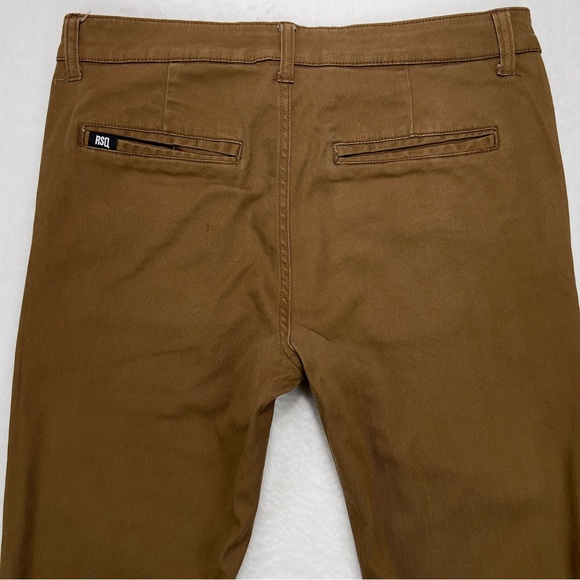 RSQ Pants 32x30 London Brown Skinny Stretch Chino Straight Leg - Picture 6 of 13